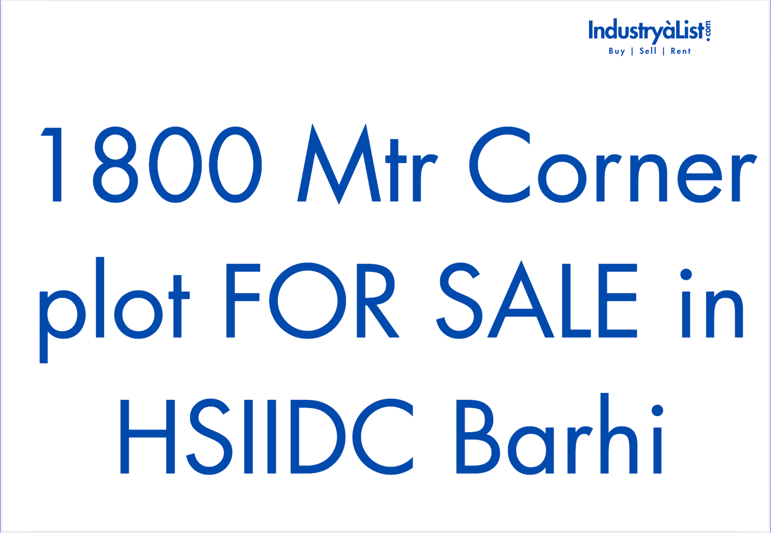Industrial plot for sale in sonipat
